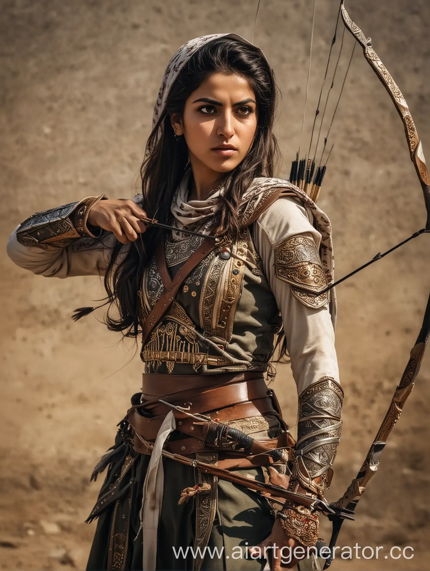 Iranian-Warrior-Woman-Pierced-by-Arrow