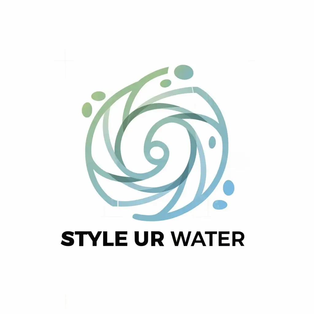 a logo design,with the text "STYLE UR WATER", main symbol:Water,complex,be used in Events industry,clear background