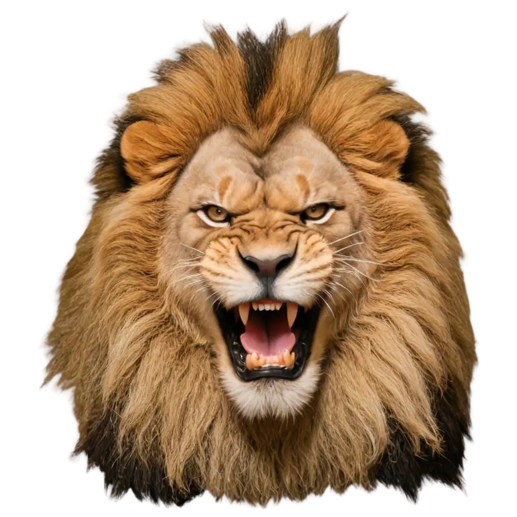 Roaring-Lions-Head-PNG-Image-Majestic-Wildlife-Art-for-Online-Projects