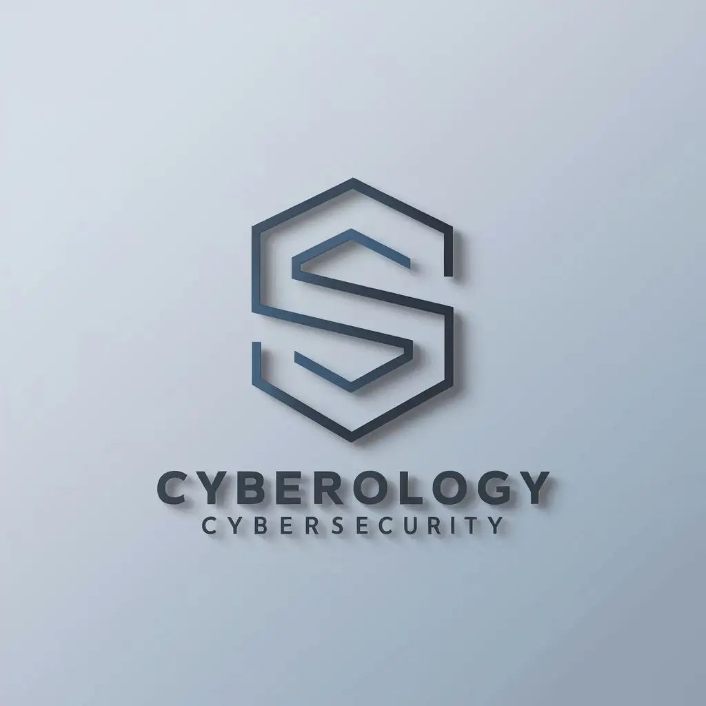 a logo design,with the text "S", main symbol:logo contains an 'S' that looks like a shield, suggests cybersecurity, color scheme: blue-grey,Minimalistic,be used in Technology industry,clear background