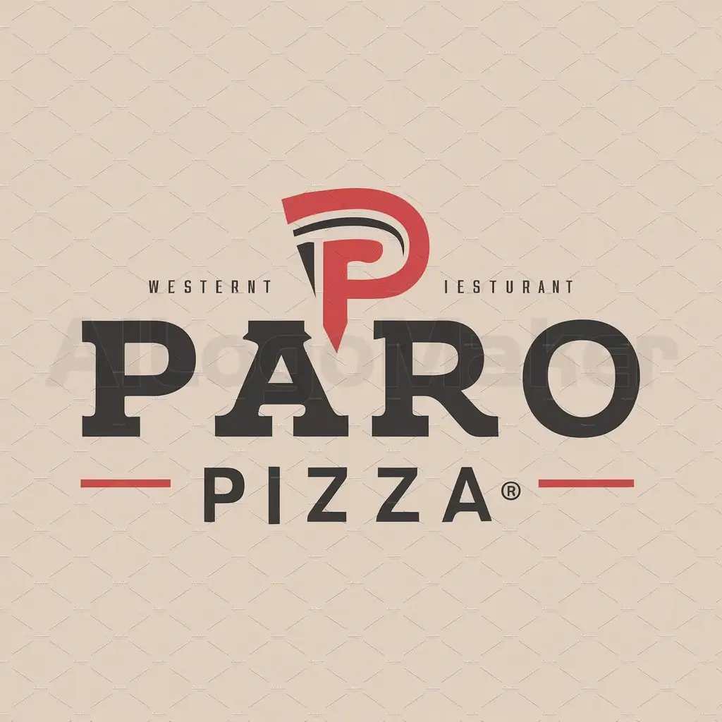 a logo design,with the text "PARO PIZZA", main symbol:pizza, western food,Moderate,be used in Restaurant industry,clear background