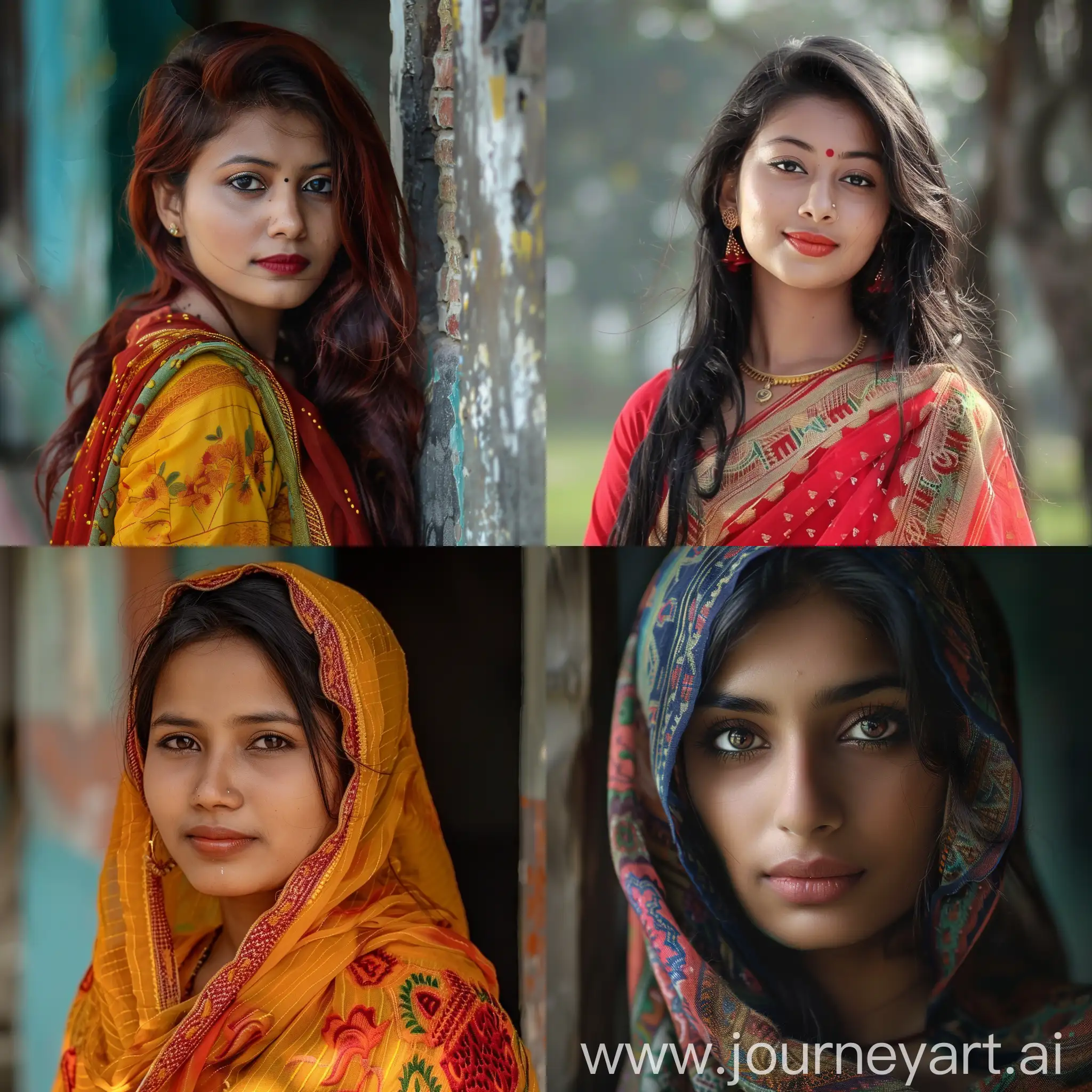 Bangladeshi-Woman-Wearing-Traditional-Attire