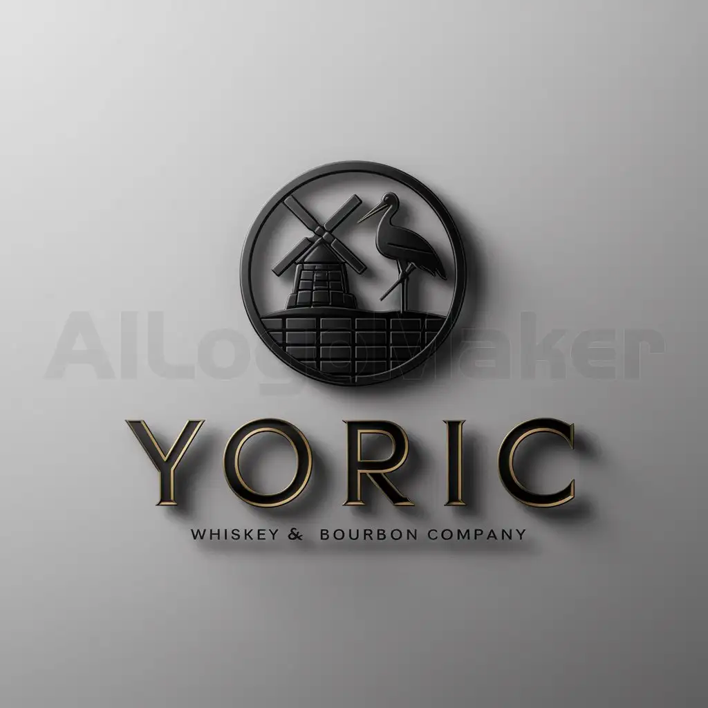 LOGO-Design-For-YORIC-Elegant-Black-Gold-Emblem-with-Whiskey-and-Bourbon-Theme