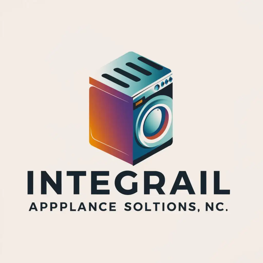 a logo design,with the text "Integral Appliance Solutions Inc", main symbol:Vibrant Modern Logo called 'Integral Appliance Solutions Inc', create a modern logo with vibrant colors for my appliance service & repair company: Integral Appliance Solutions Inc. The design should incorporate both text and image. \r\n\r\n- Logo Style: Modern aesthetic is a must. Please, \r\n\r\n- Colors: The design should feature vibrant colors. \r\n\r\n- Components: The logo must incorporate both an image and text. The image should be compelling and directly tie in with the text.,Moderate,be used in service & repair  industry,clear background