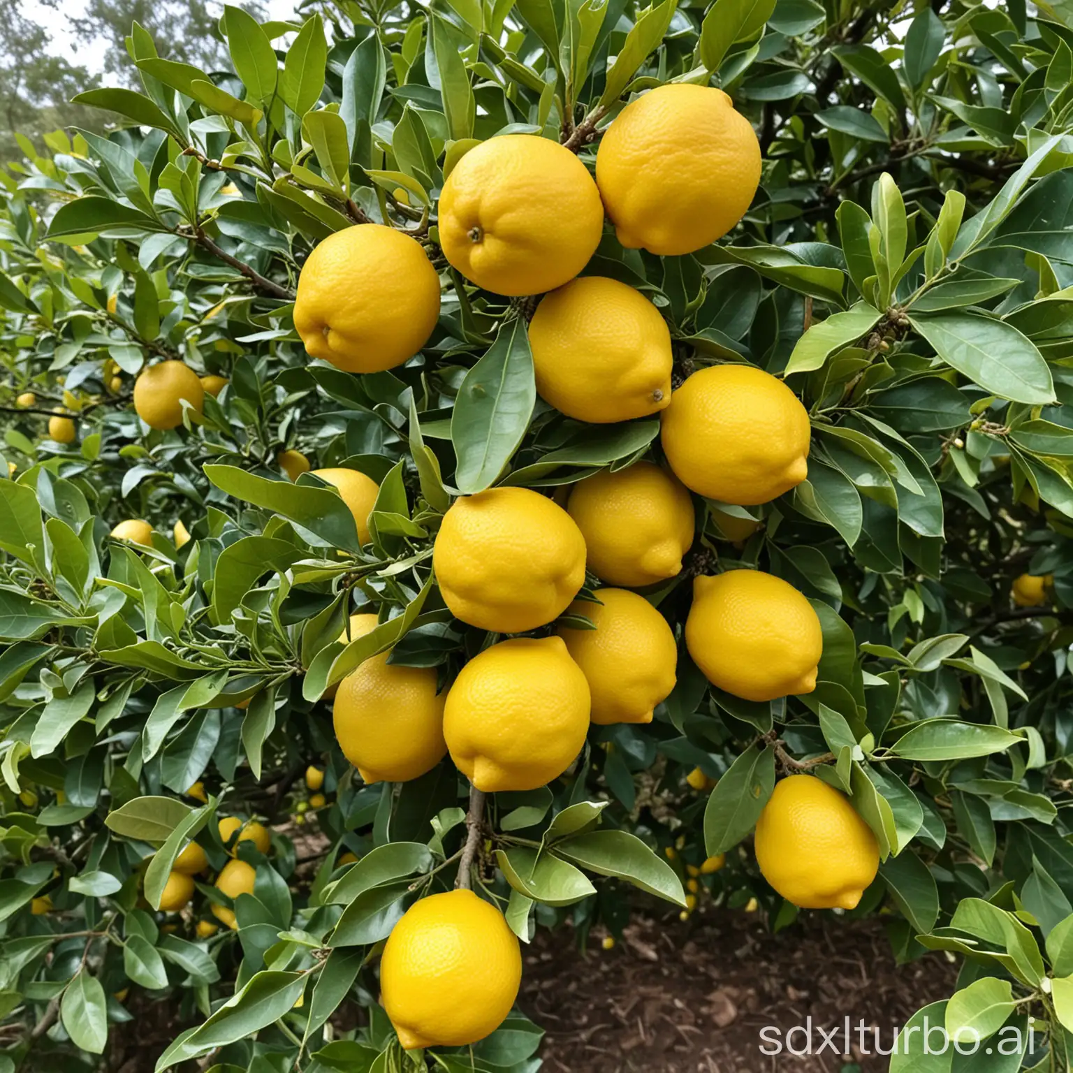 lemons on tree