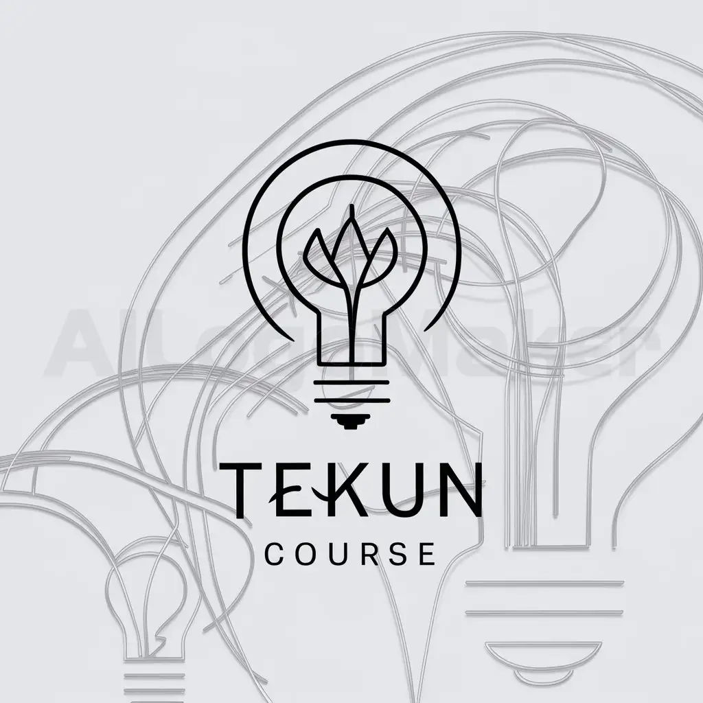 a logo design,with the text "tekun course", main symbol:learning,complex,clear background