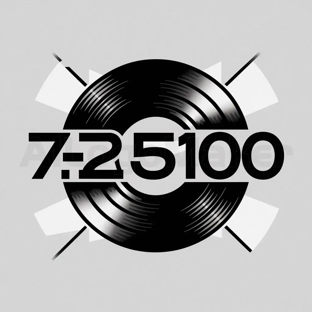 a logo design,with the text "725100", main symbol:Vinyl disc,complex,clear background