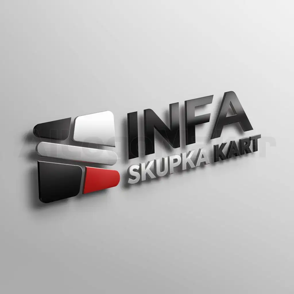 a logo design,with the text "INFA SKUPKA KART", main symbol:Money, bank card,Moderate,clear background