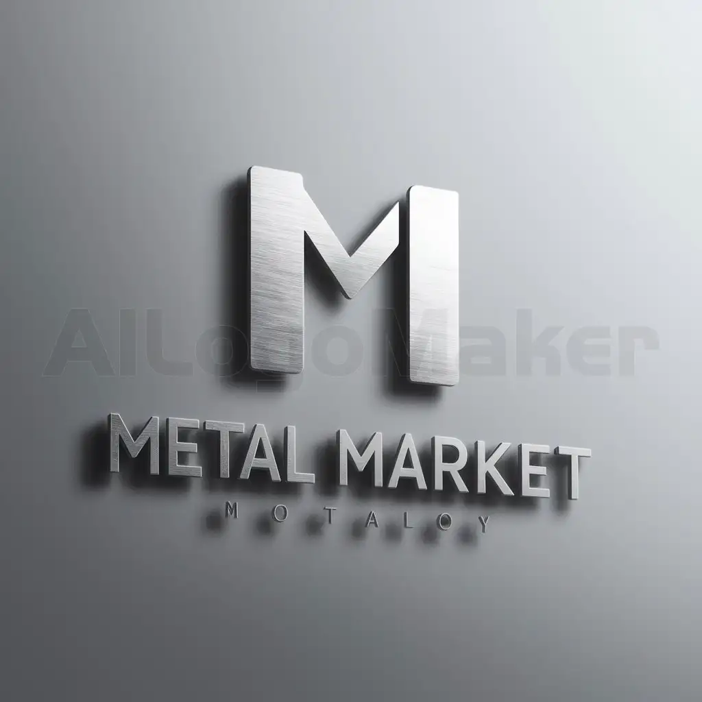 a logo design,with the text "Metal market", main symbol:Metall,Moderate,be used in Metall industry,clear background