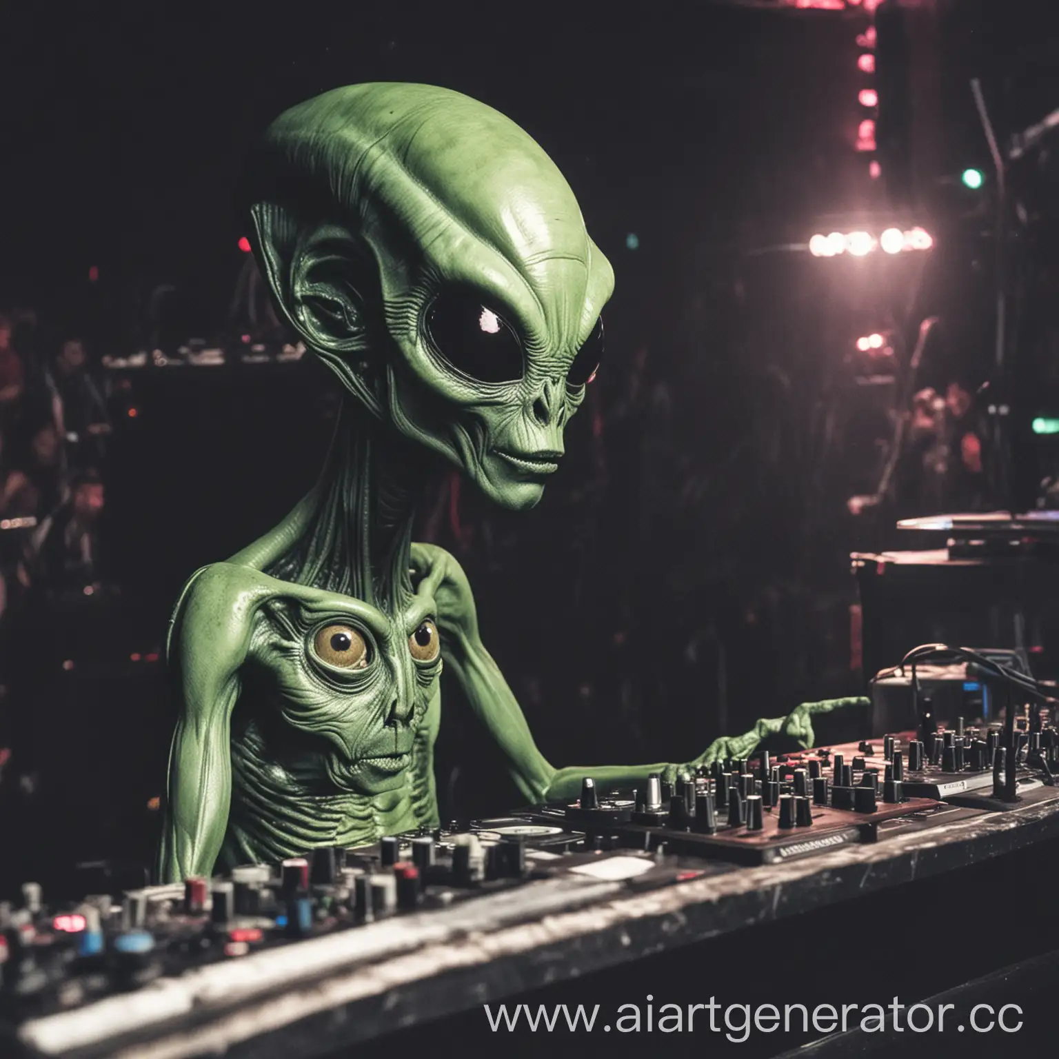 Extraterrestrial-DJ-Mixing-Music-in-Galactic-Nightclub