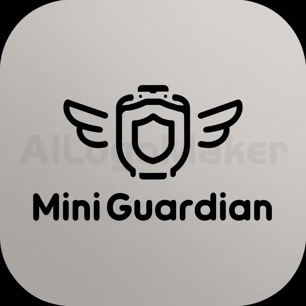 a logo design,with the text "mini guardian", main symbol:children's wrist phone watch,Moderate,clear background