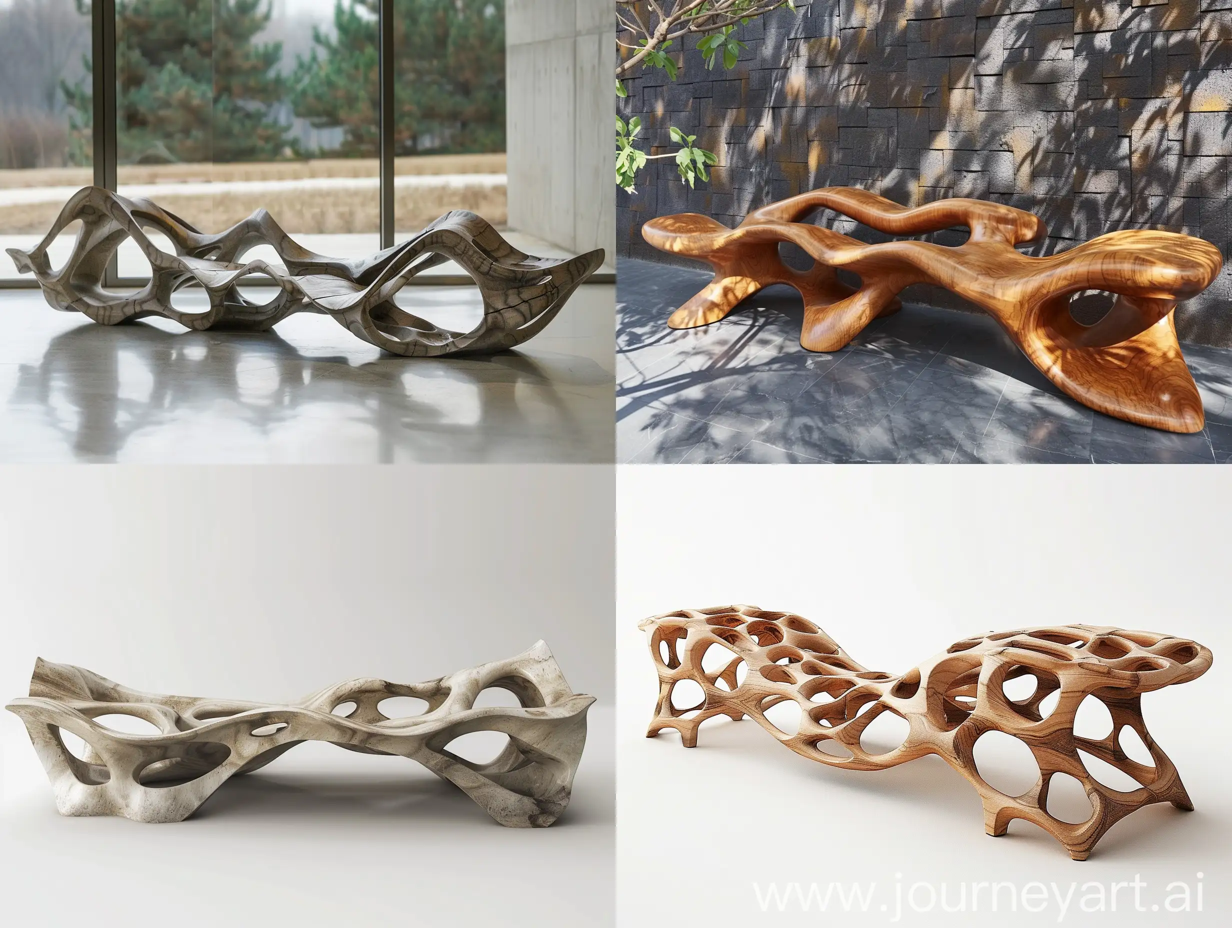 EcoSustainable-Bench-with-Organic-Tree-Root-Design