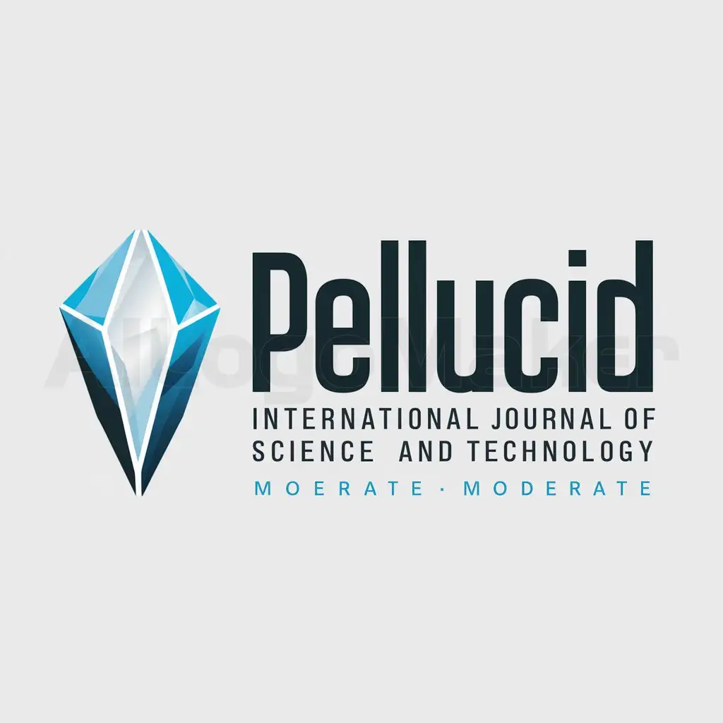 a logo design,with the text "Pellucid International Journal of Science and Technology", main symbol:Pellucid, Journal, Technology,Moderate,be used in Education industry,clear background