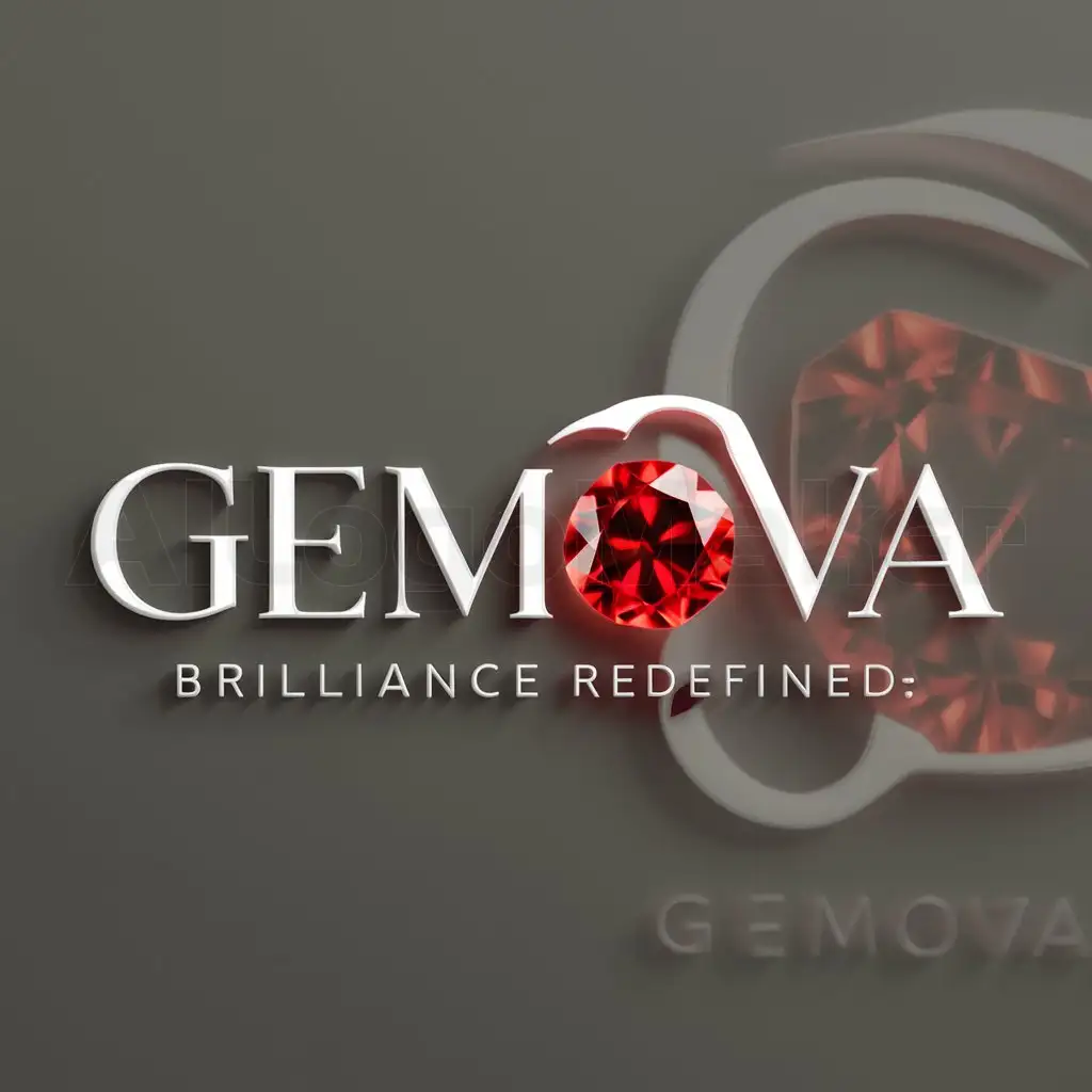a logo design,with the text "Gemova", main symbol:Brilliance Redefined,Moderate,clear background