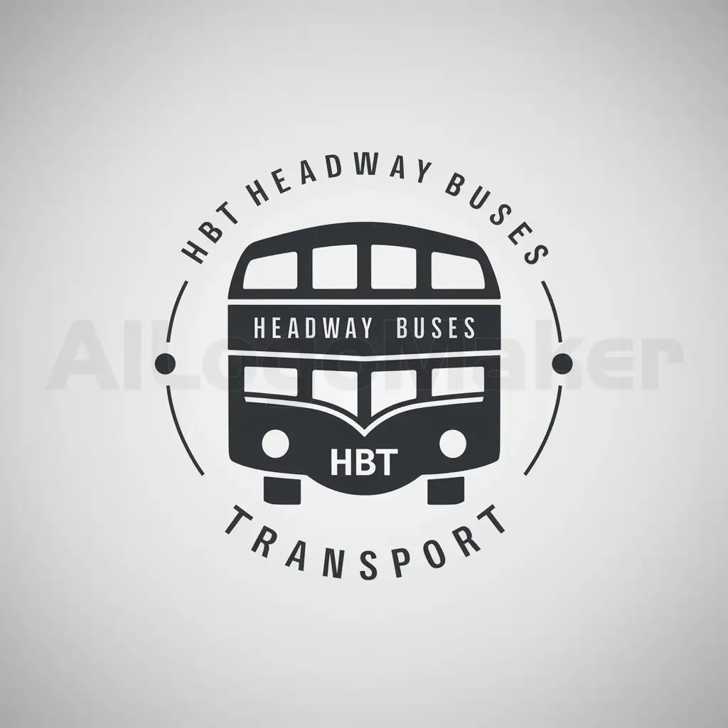 a logo design,with the text "HBT headway buses transport", main symbol:Transport bus services,Moderate,clear background