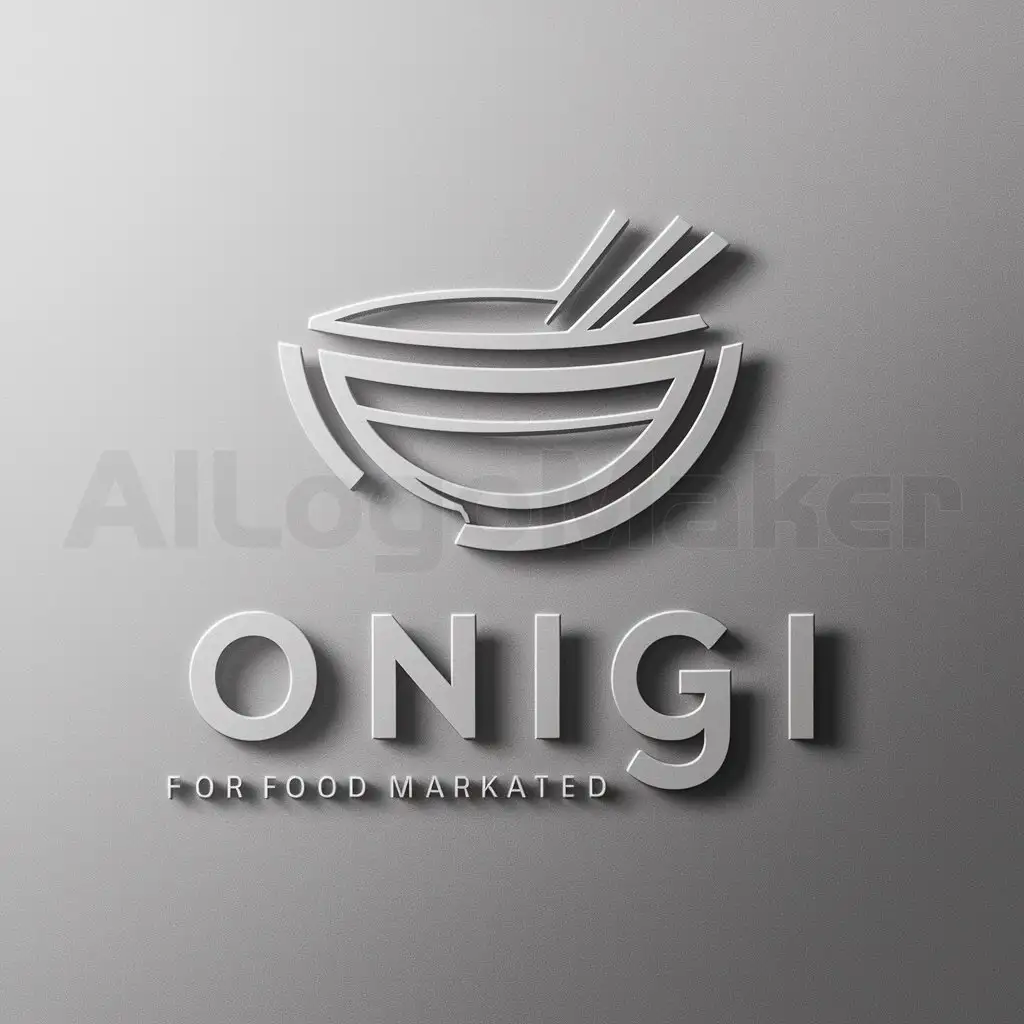 a logo design,with the text "Onigi", main symbol:food loo,Moderate,be used in 17 industry,clear background