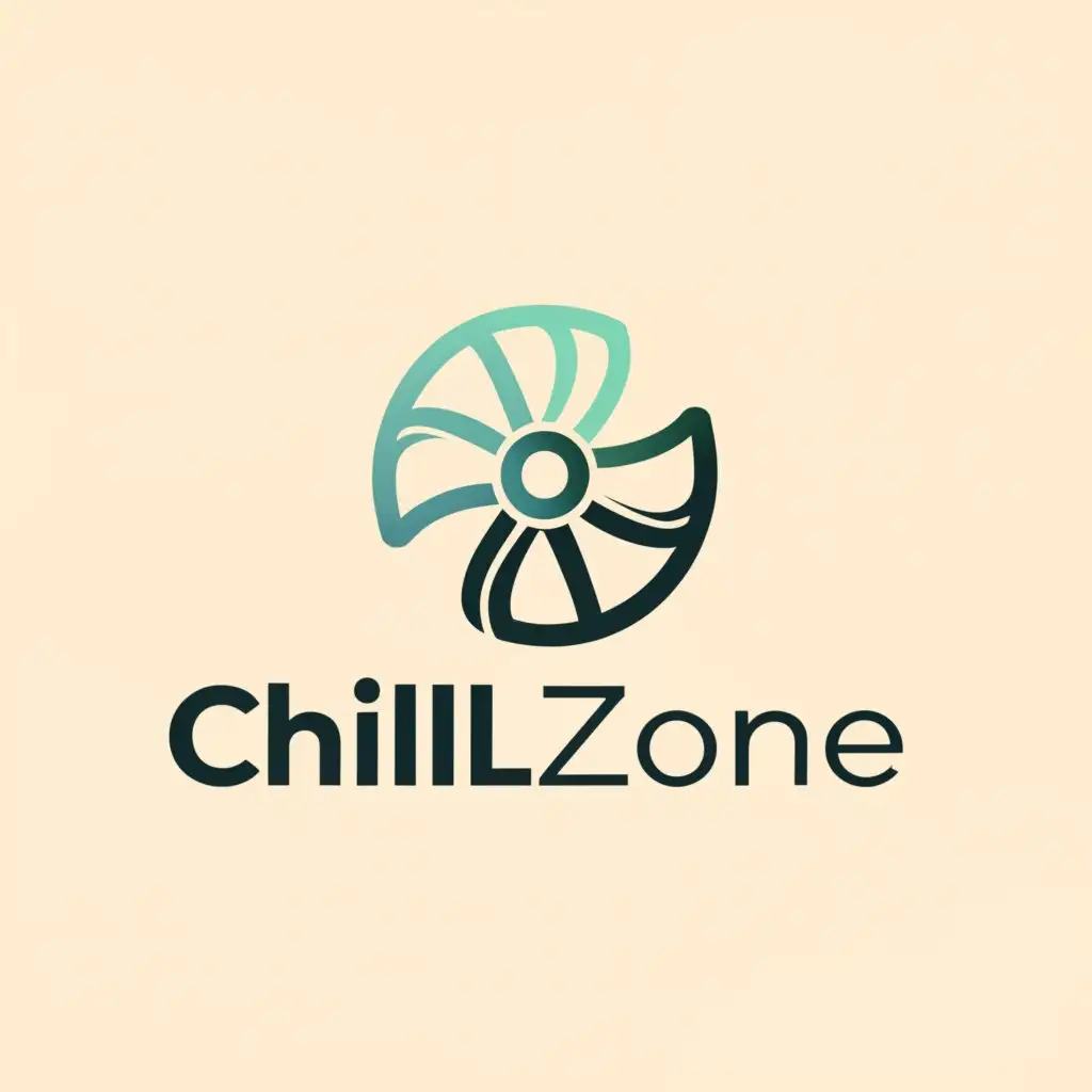 a logo design,with the text ChillZone, main symbol:Air Conditioning, Moderate, clear background