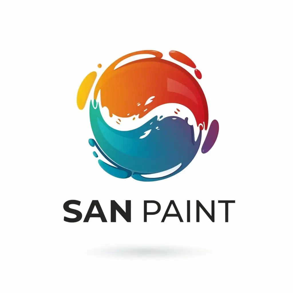 a logo design,with the text "San Paint", main symbol:paint ,Moderate,be used in Construction industry,clear background