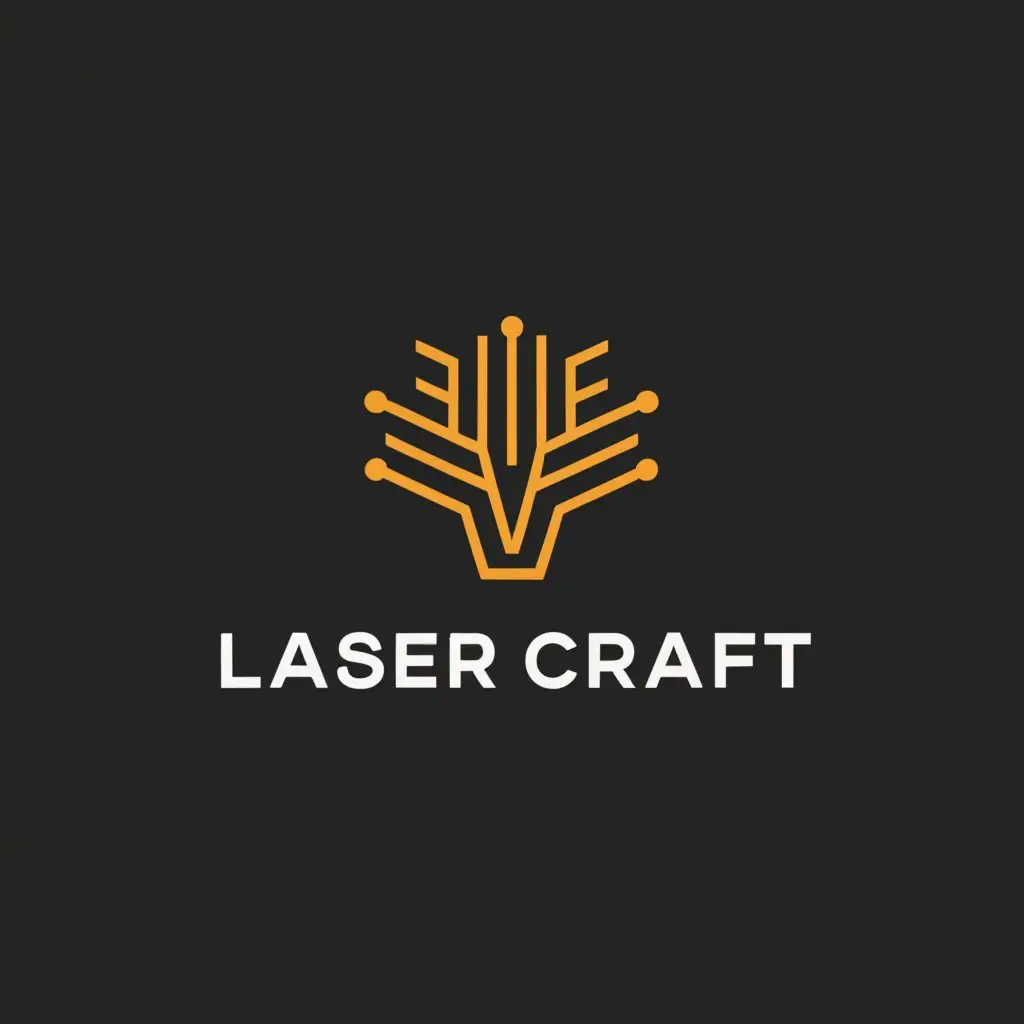 a logo design,with the text "laser craft", main symbol:tree laser,Moderate,be used in Construction industry,clear background