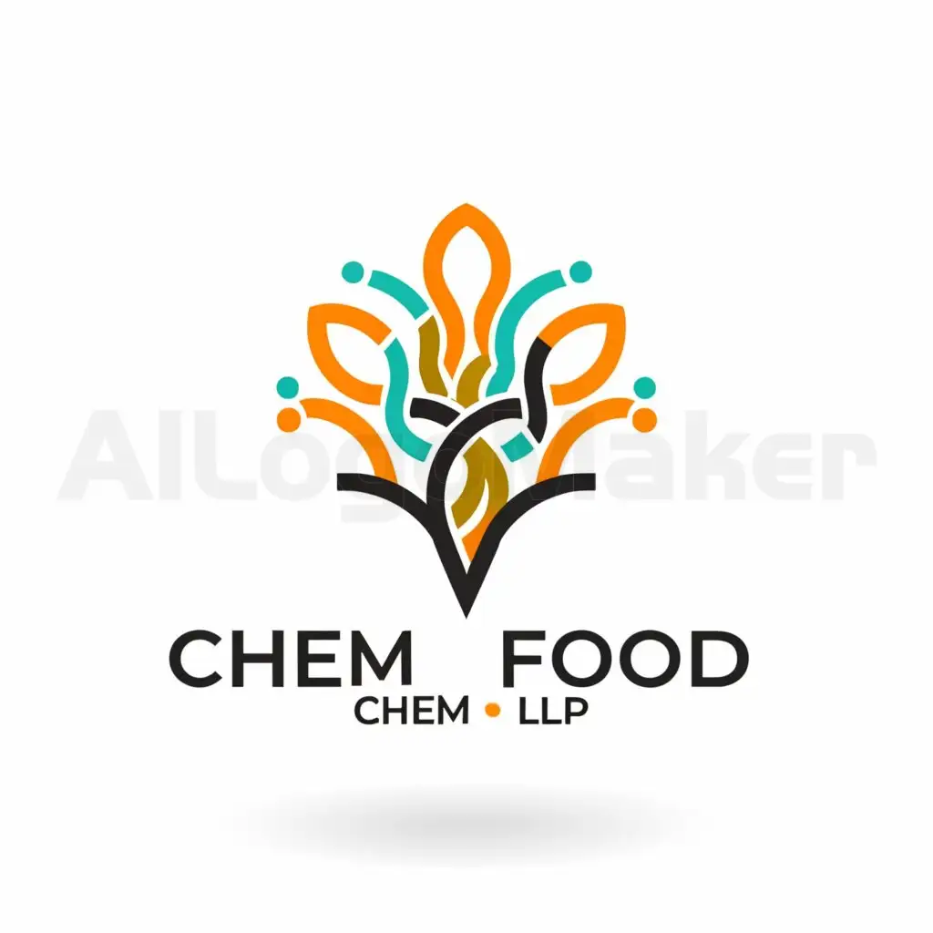 a logo design,with the text "anvesha chemfood llp", main symbol:food,complex,be used in Retail industry,clear background