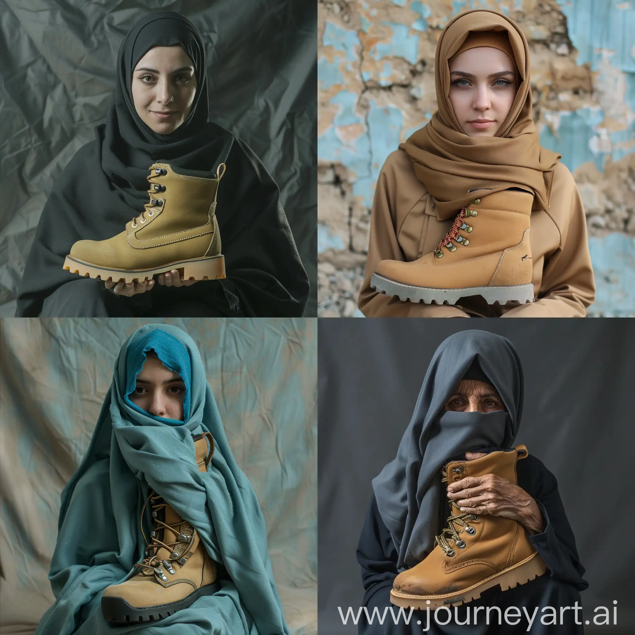 Iranian-Woman-in-Hijab-Showcasing-Fashionable-Boot