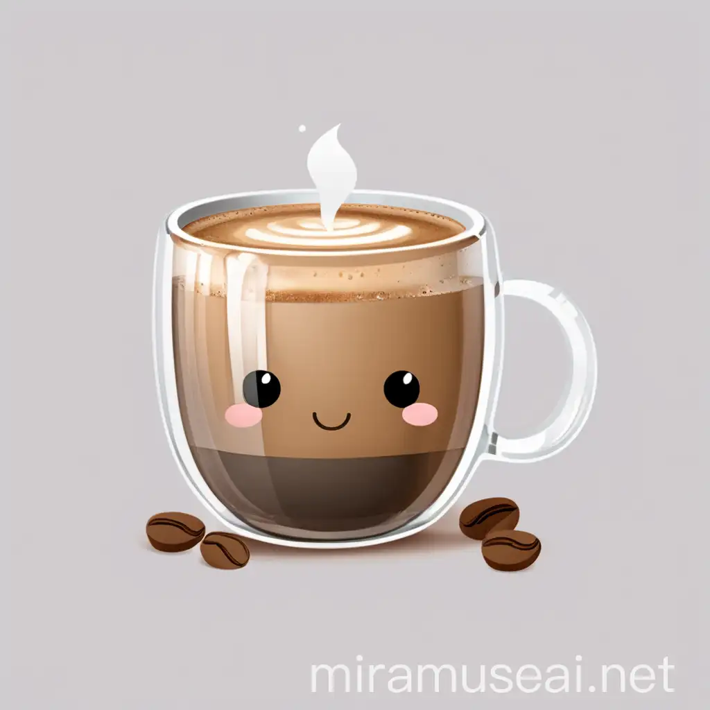 Adorable Coffee Mug Illustration with Transparent Background