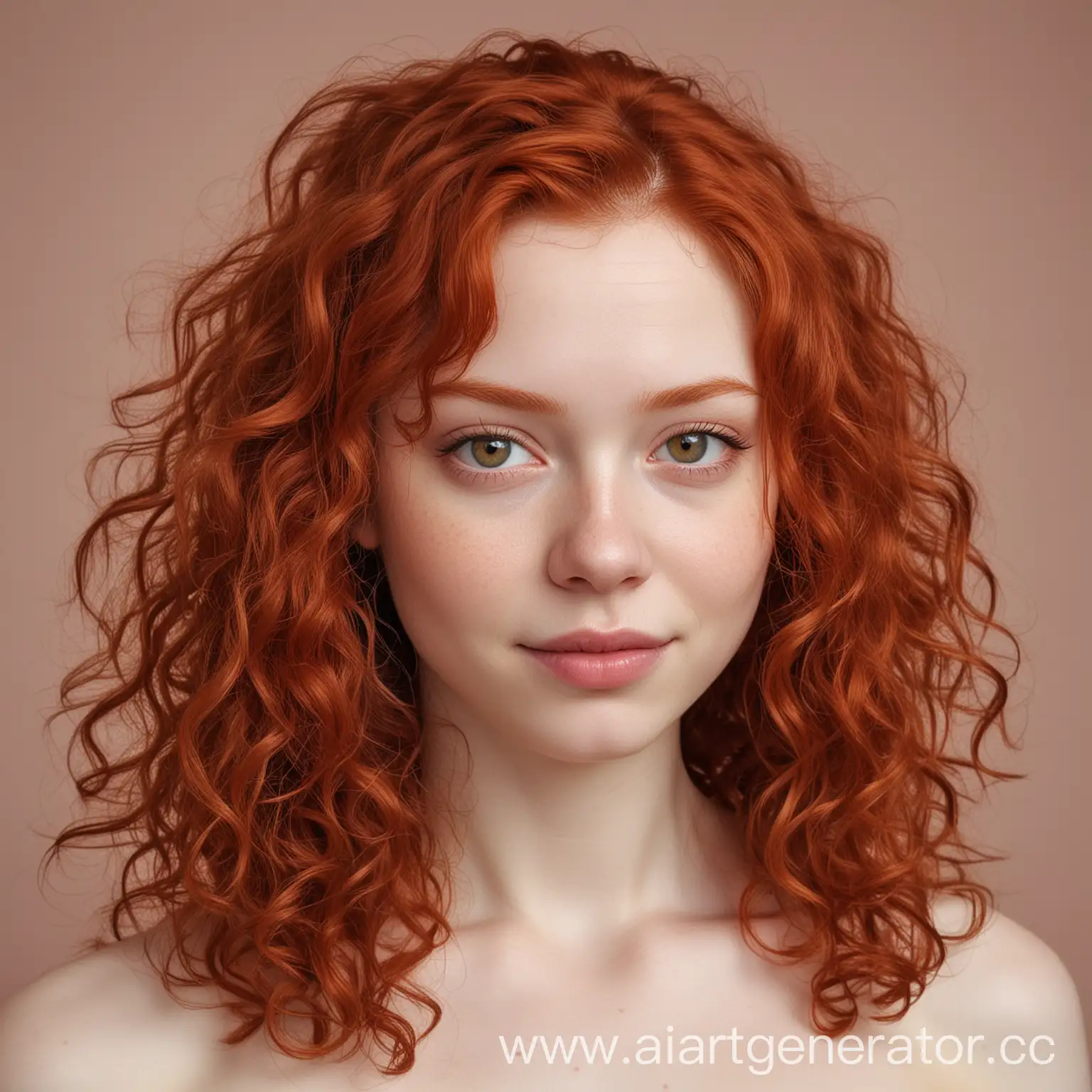 Девушка 17-18 лет. Небрежные, вьющиеся рыжие волосы глубокого красного оттенка, средней длины. Глазной альбинизм. Светлая кожа. Милая улыбка. Стройное телосложение. Грудь второго размера. Рост 160 см