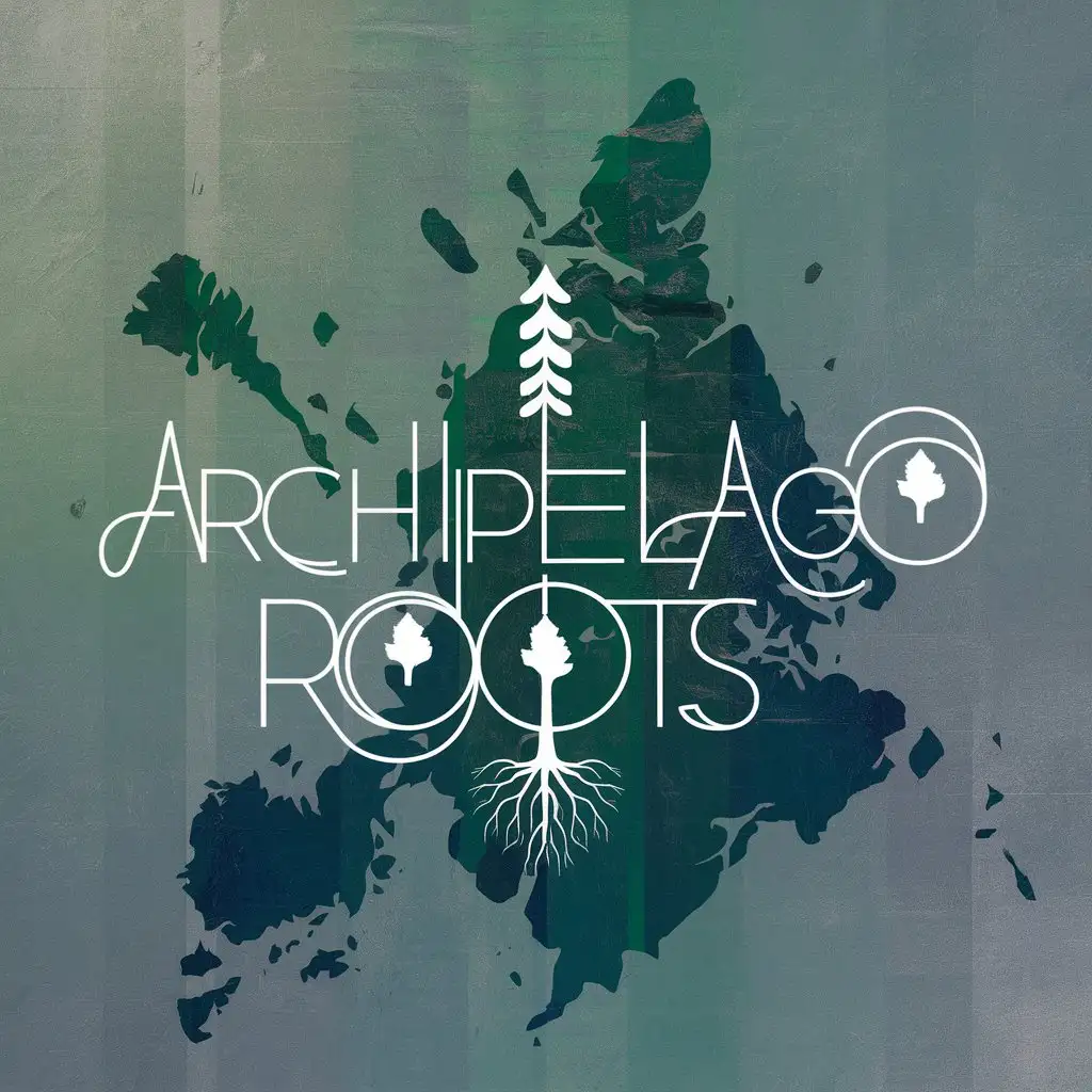Minimalist Typographic Logo Design for Archipelago Roots with Indonesian Cultural Elements and Island Shapes