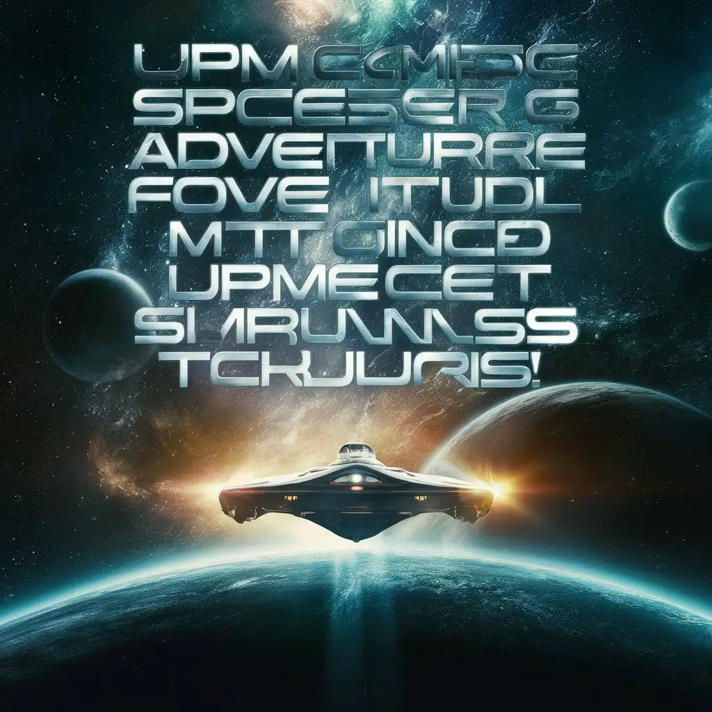 Epic Space Adventure Movie Banner with Futuristic Elements