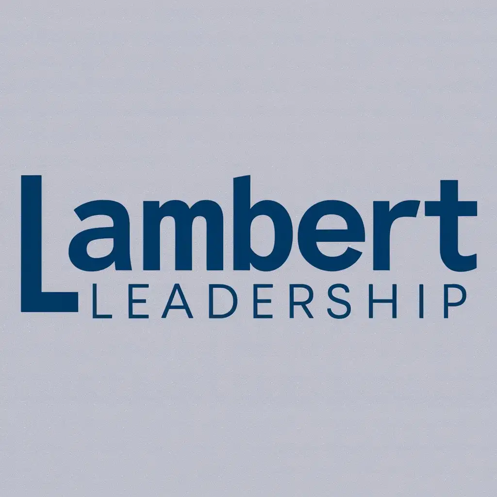 a logo design,with the text "Lambert Leadership", main symbol: wordmark logo design's preferred color is blue ,Moderate,clear background