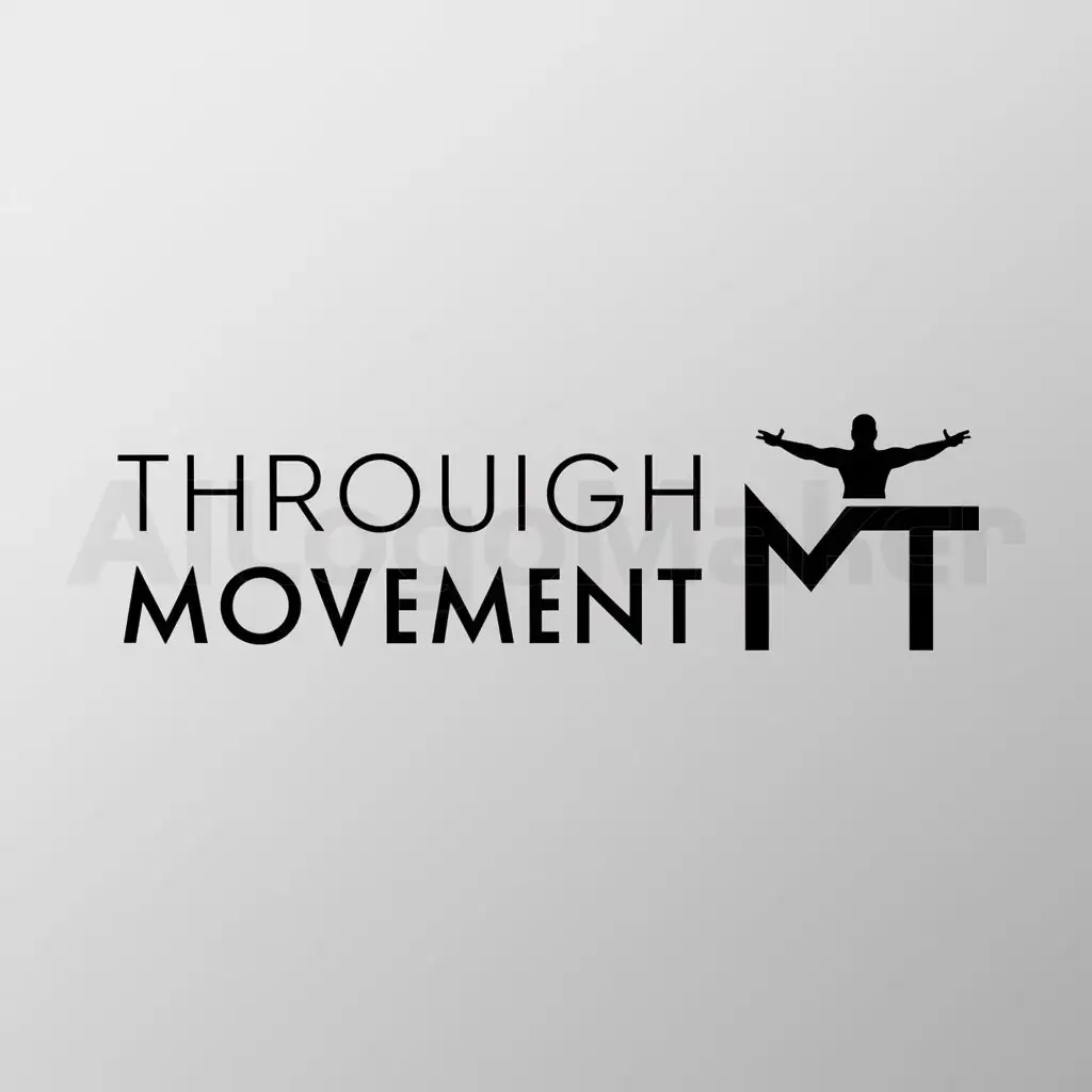 a logo design,with the text "Through movement", main symbol:MT, fitness,Moderate,clear background