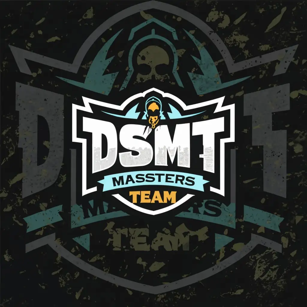 a logo design,with the text "Dead squad masters team", main symbol:DSMT,Minimalistic,be used in Internet industry,clear background