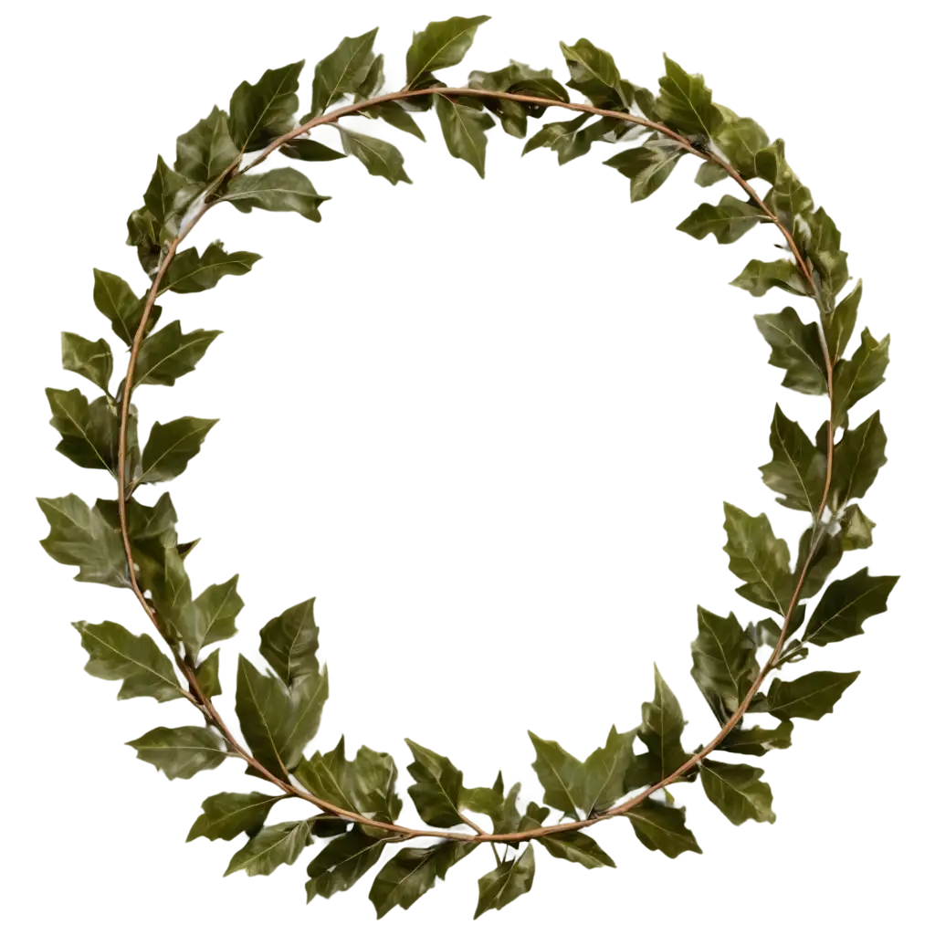 Exquisite-Oak-Wreath-Circled-PNG-Image-Symbol-of-Natural-Elegance