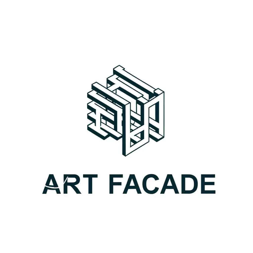a logo design,with the text "Art Facade", main symbol:Construction blueprint,complex,be used in Facades industry,clear background
