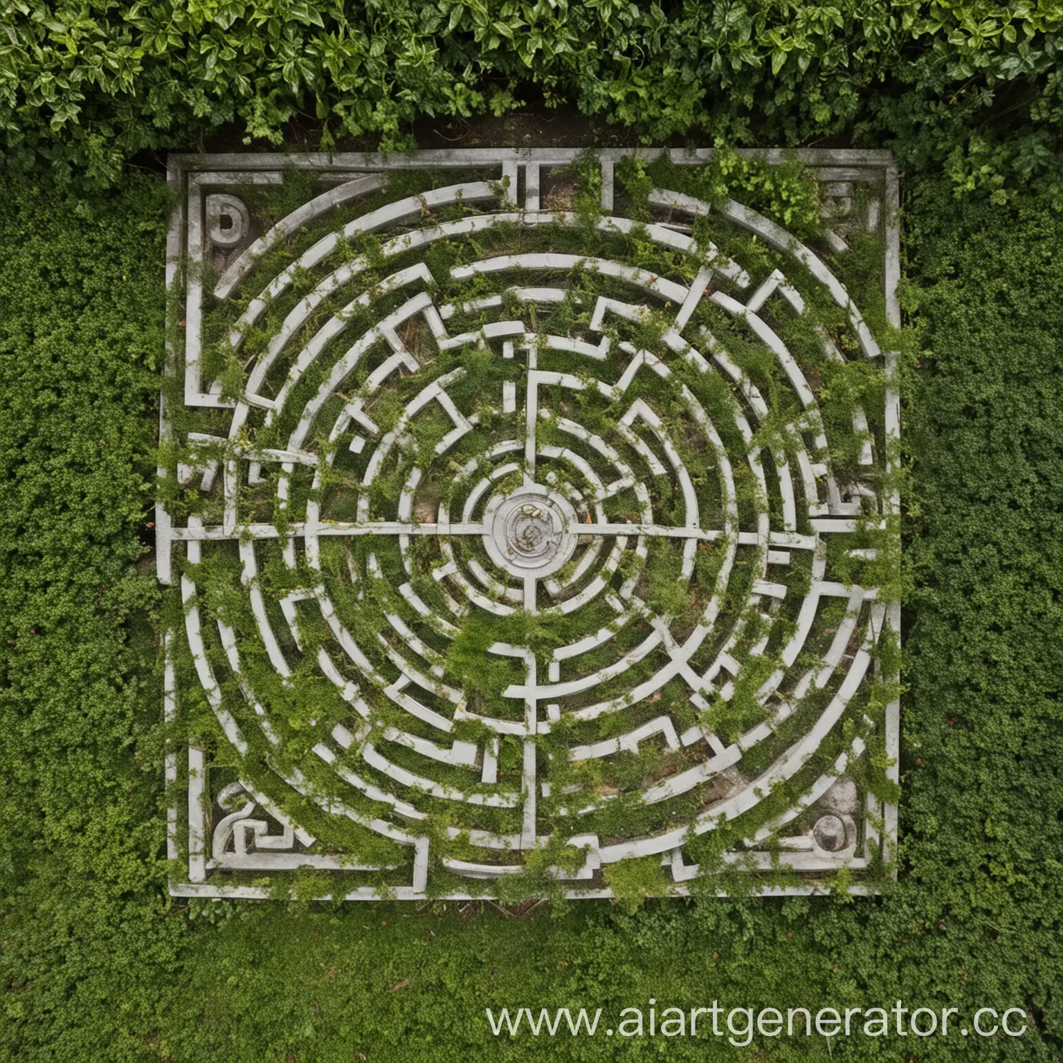 Concrete-and-Vine-Labyrinth-Aerial-View-of-Intricate-Maze-with-5-Trials