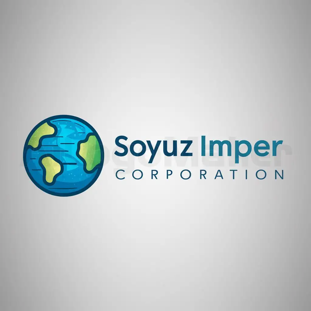 a logo design,with the text "Soyuz Imper Corporation", main symbol:Planet Earth,Moderate,be used in Legal industry,clear background