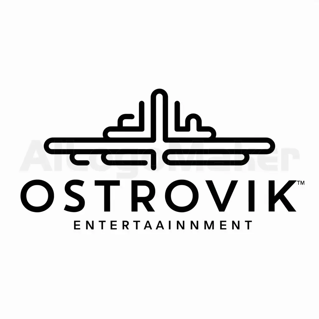 LOGO-Design-For-Ostrovik-IslandThemed-Symbol-for-Entertainment-Industry