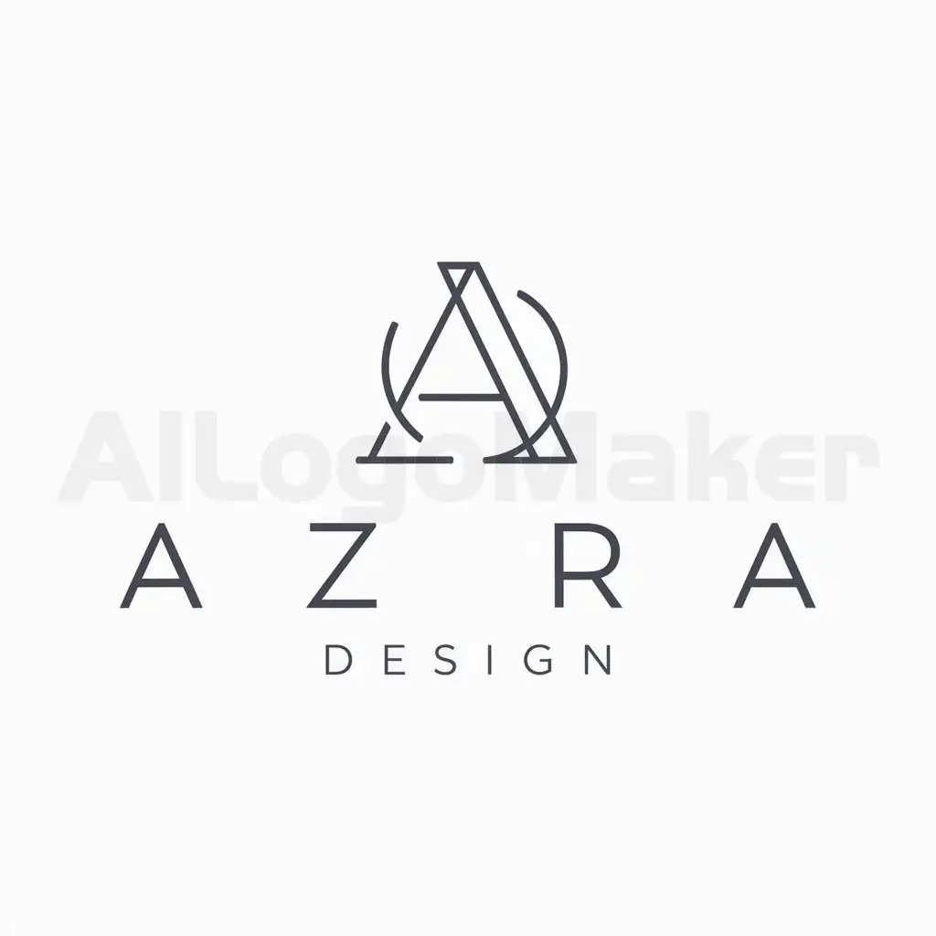 a logo design,with the text "azra design", main symbol:monograme,Minimalistic,be used in Others industry,clear background