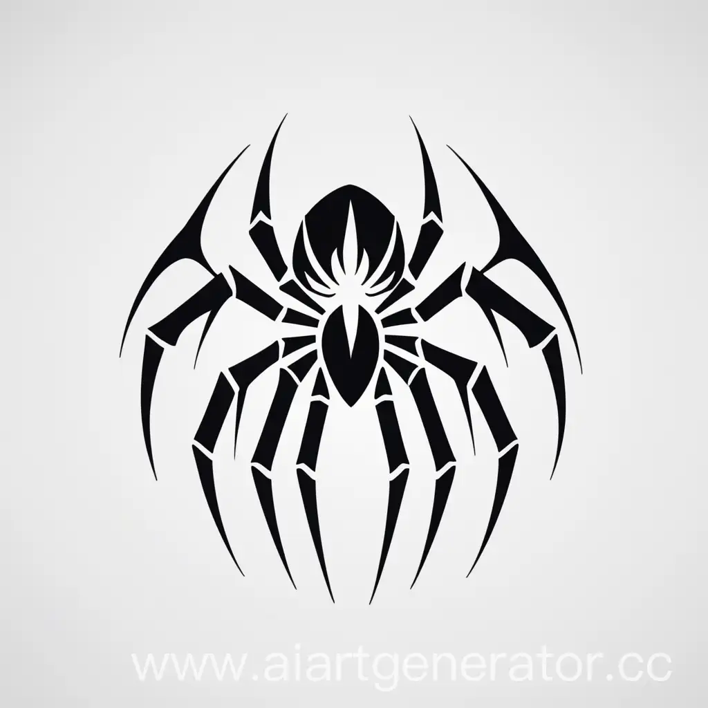 FlameLegged-Spider-Logo-in-Black-and-White