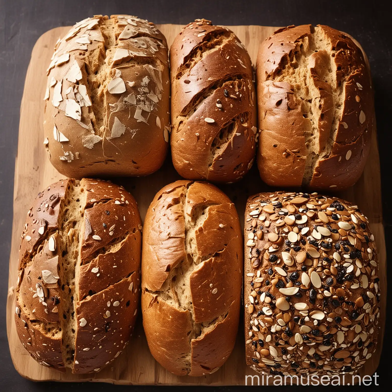 Assortment of Nutritious Bread Varieties for a Balanced Diet