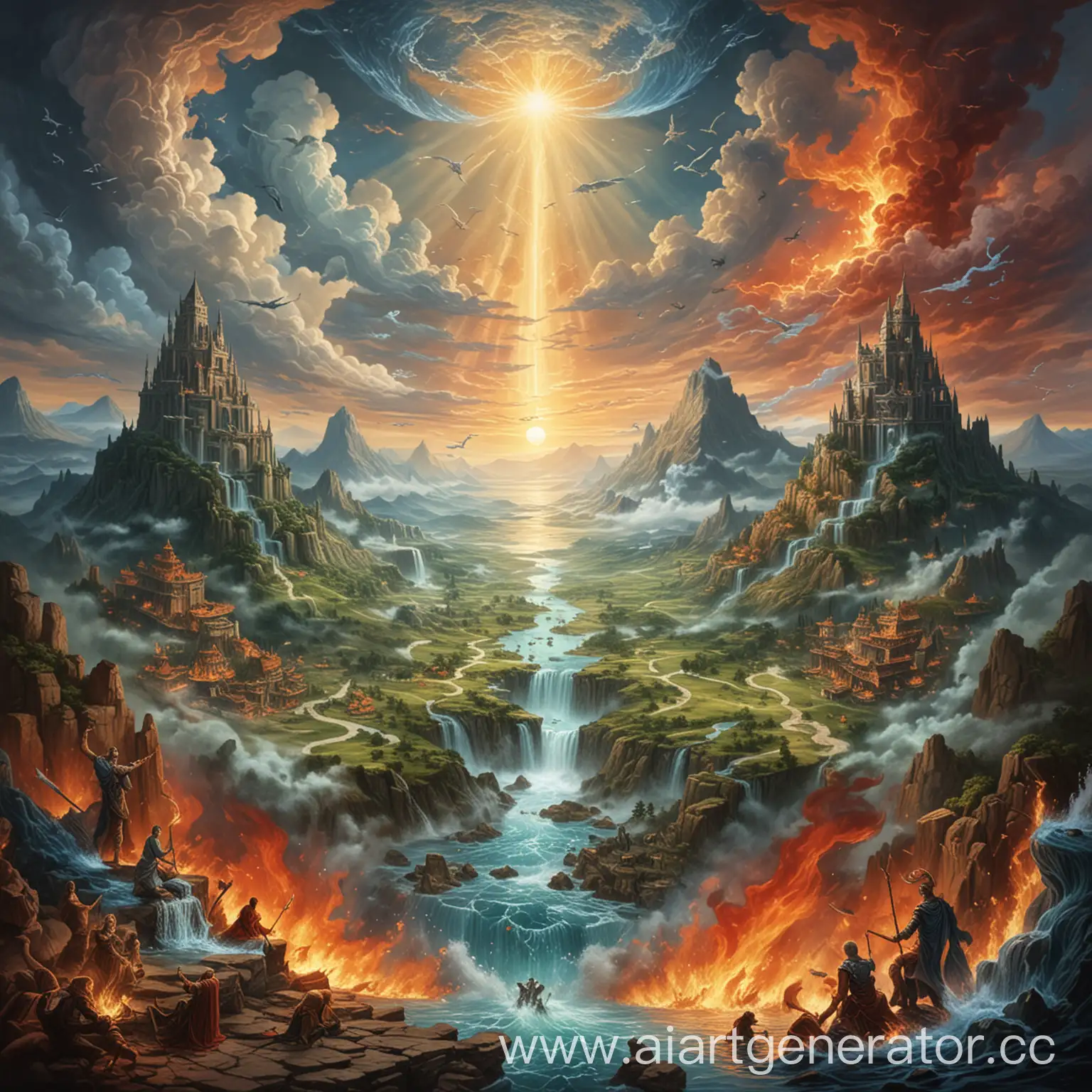 Four-Kingdoms-Water-Fire-Air-and-Earth-Converge-in-Majestic-Harmony