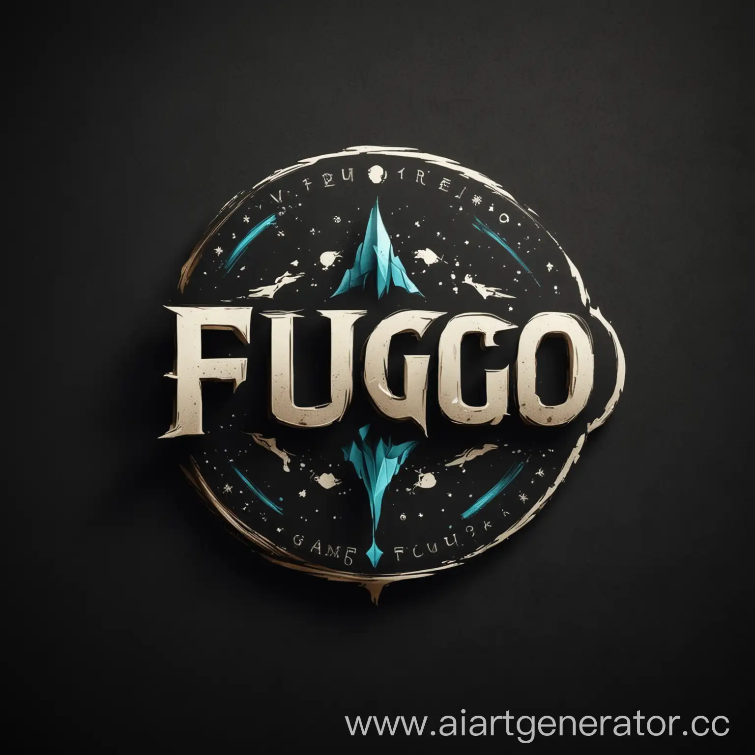 Нарисуй Лого для компании с Названием Fugo GS, темный задний фон
