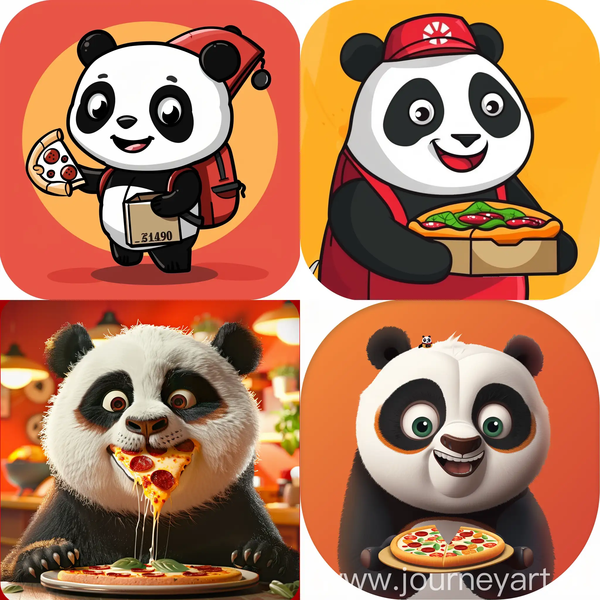 Panda-Pizza-Delivery-Service-in-Urban-Setting