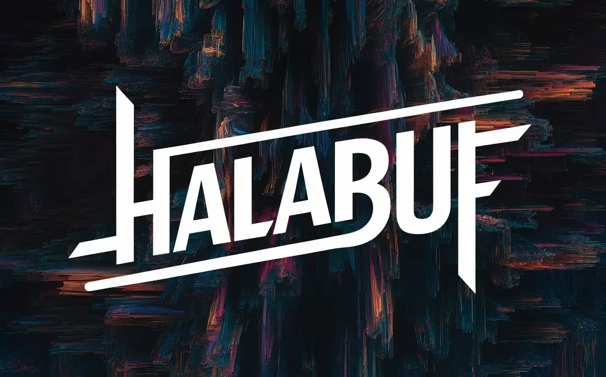 лого HALABUF на фоне абстракции 4к
