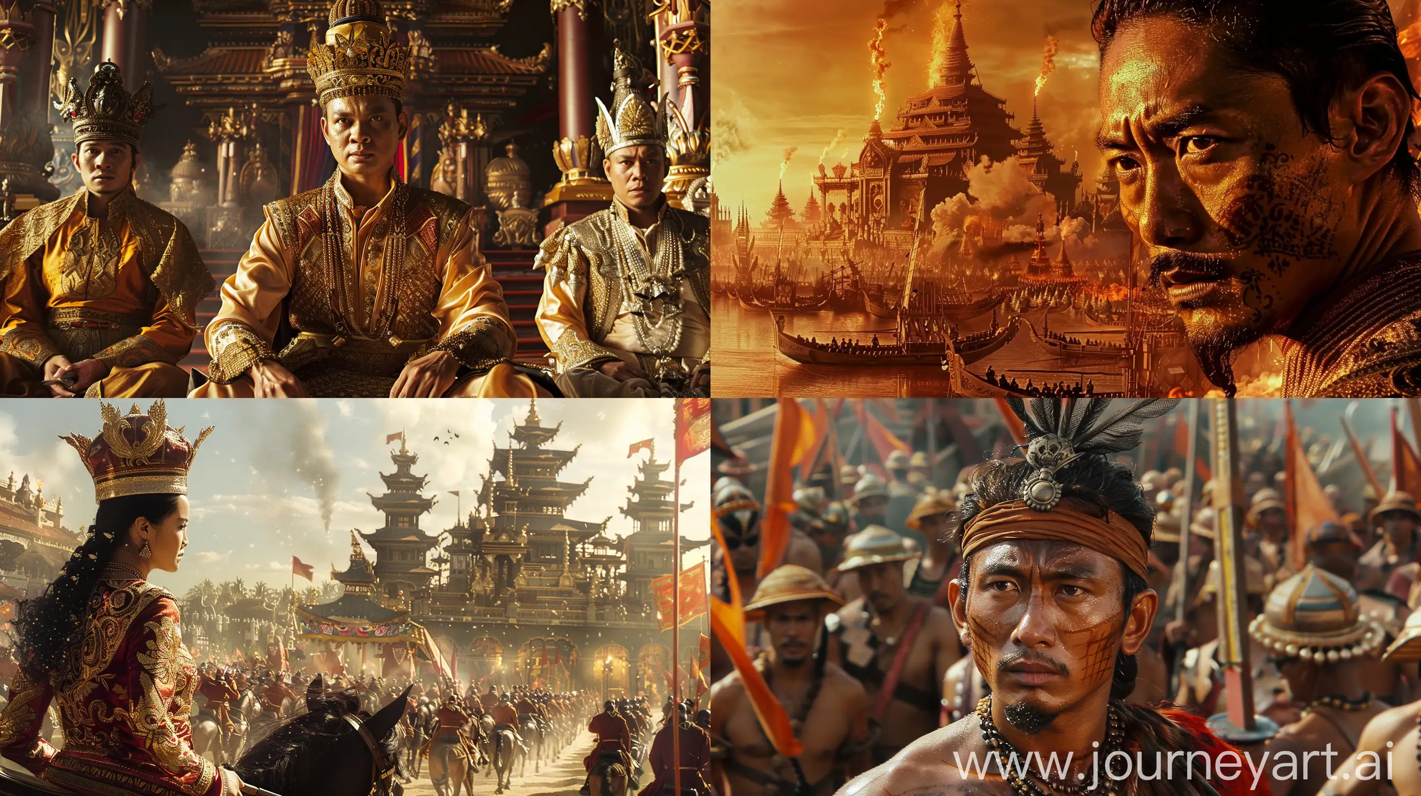 Movie indonesia poster : atmosphere mataram sultanate kingdom, nice detail, -- v6 --ar 16:9