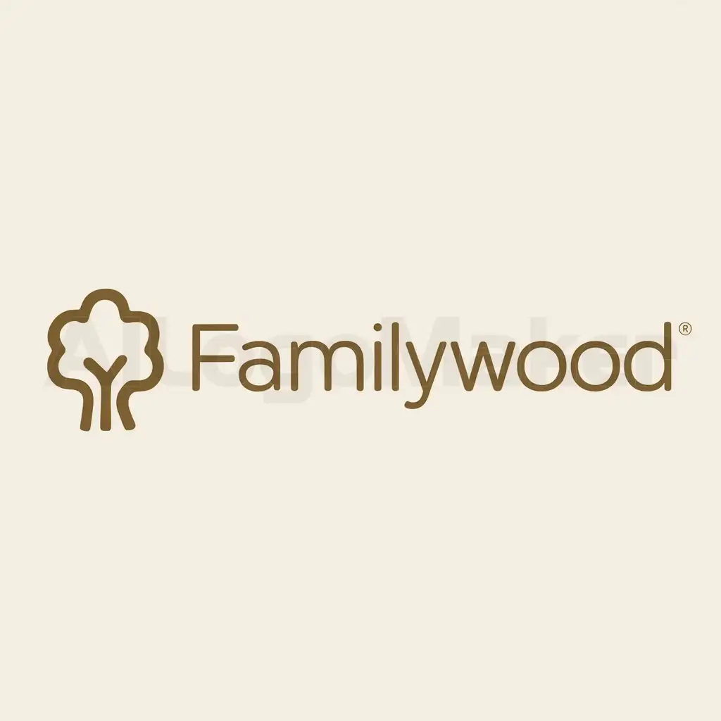 a logo design,with the text "FamilyWood", main symbol:Derevo,Moderate,be used in Home Family industry,clear background