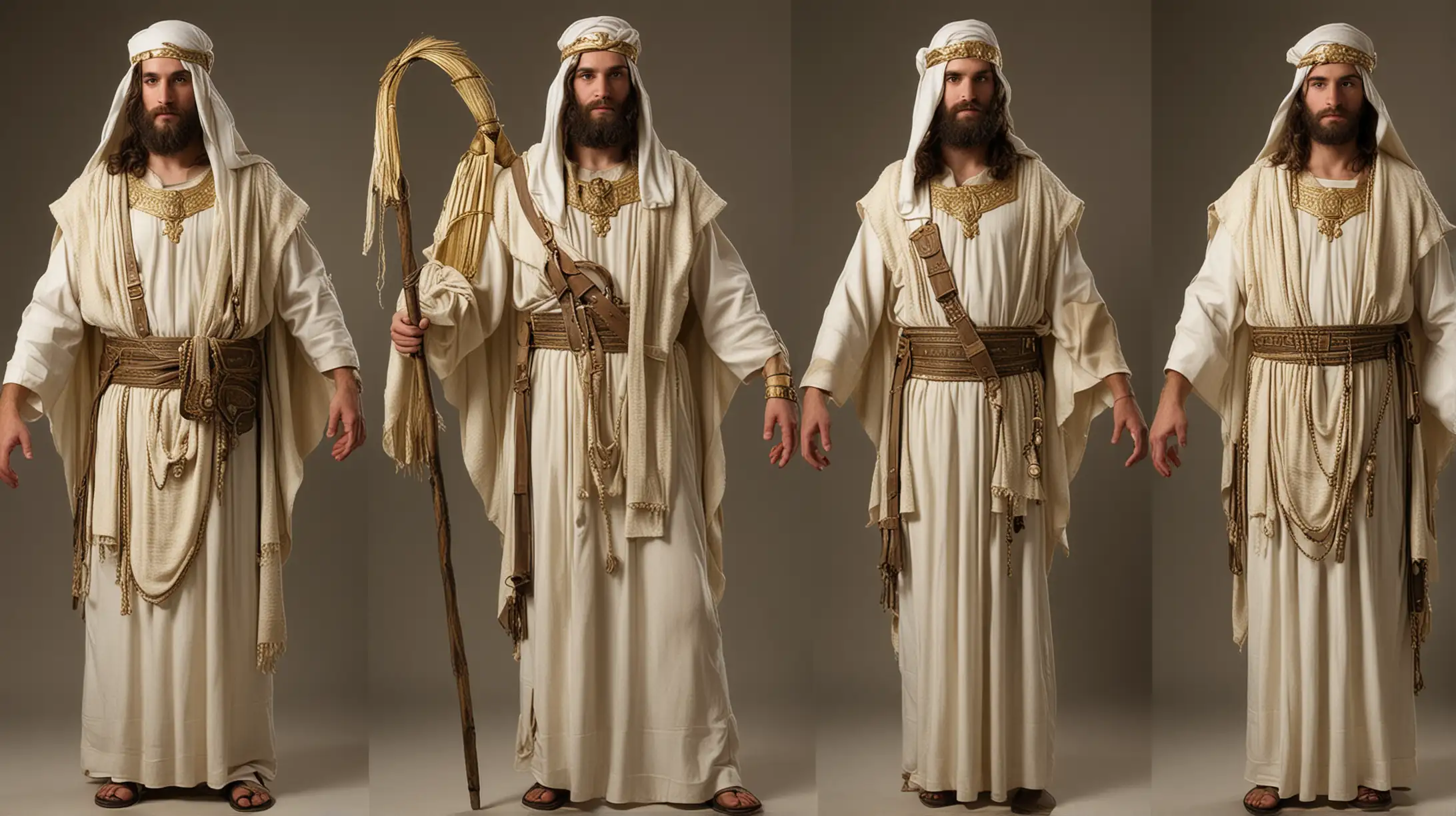 Levitical Priesthood Garments with Breastplate and Ephod Biblical Moses Era Illustration