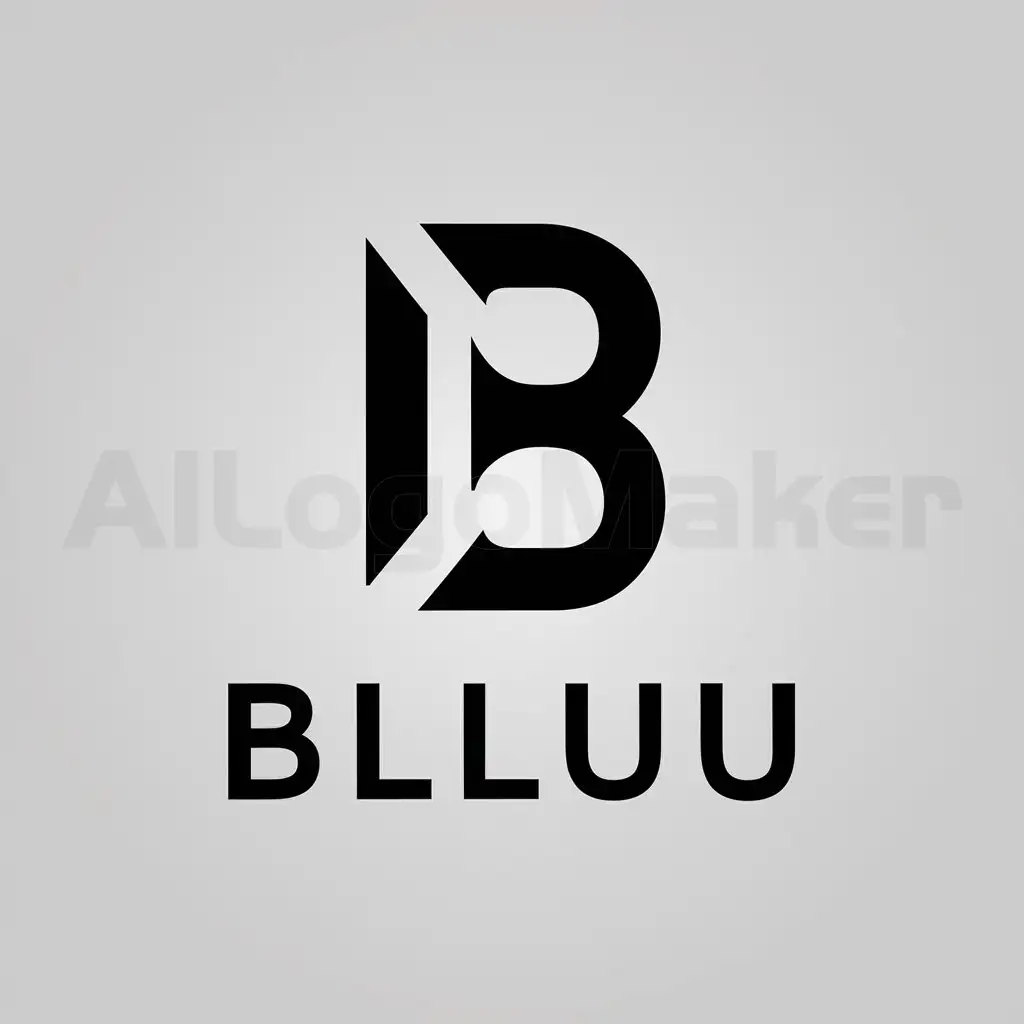 a logo design,with the text "BLLUU", main symbol:B,Moderate,clear background