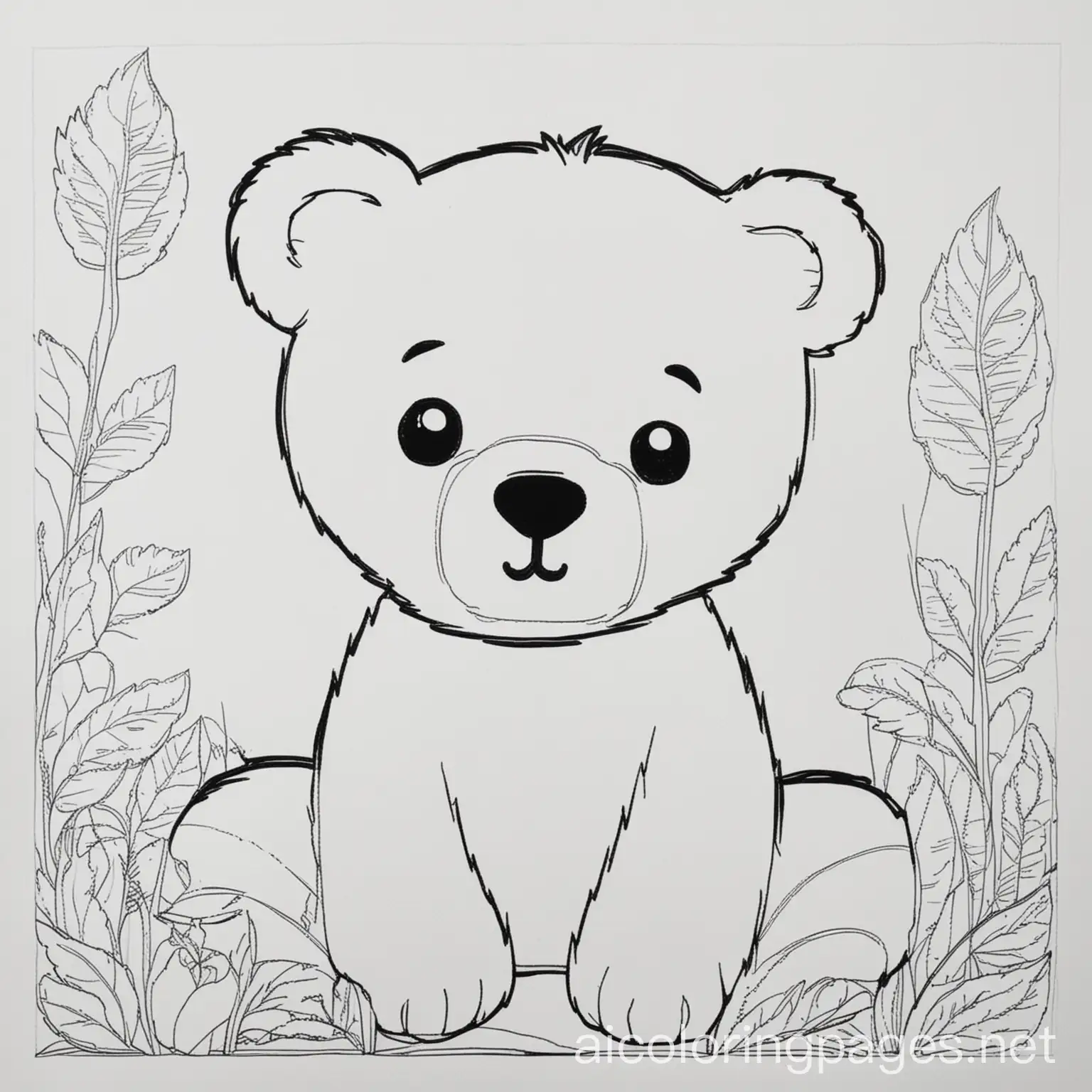 a cute BEAR
, Coloring Page, black and white, line art, white background, Simplicity, bold outline, no shading, Ample White Space. The background of the coloring page is plain white to make it easy for young children to color within the lines. The outlines of all the subjects are easy to distinguish, making it simple for kids to color without too much difficulty, Coloring Page, black and white, line art, white background, Simplicity, Ample White Space. The background of the coloring page is plain white to make it easy for young children to color within the lines. The outlines of all the subjects are easy to distinguish, making it simple for kids to color without too much difficulty, Coloring Page, black and white, line art, white background, Simplicity, Ample White Space. The background of the coloring page is plain white to make it easy for young children to color within the lines. The outlines of all the subjects are easy to distinguish, making it simple for kids to color without too much difficulty