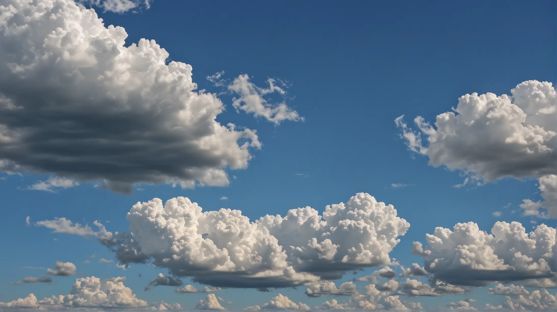 Blue Cloudy Sky with Soft White Clouds